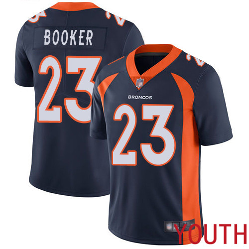 Youth Denver Broncos 23 Devontae Booker Navy Blue Alternate Vapor Untouchable Limited Player Football NFL Jersey